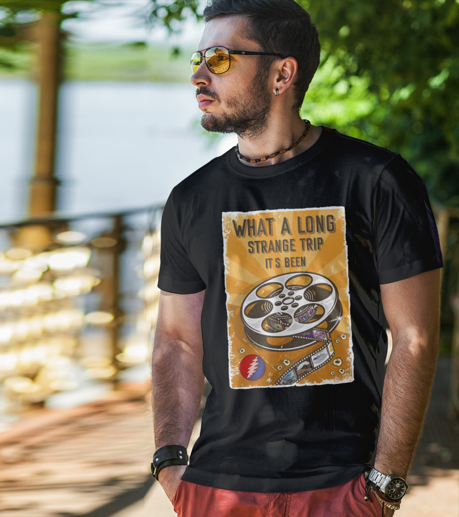 What A Long Strange Trip It's Been Grateful Dead Film Reel T-Shirt