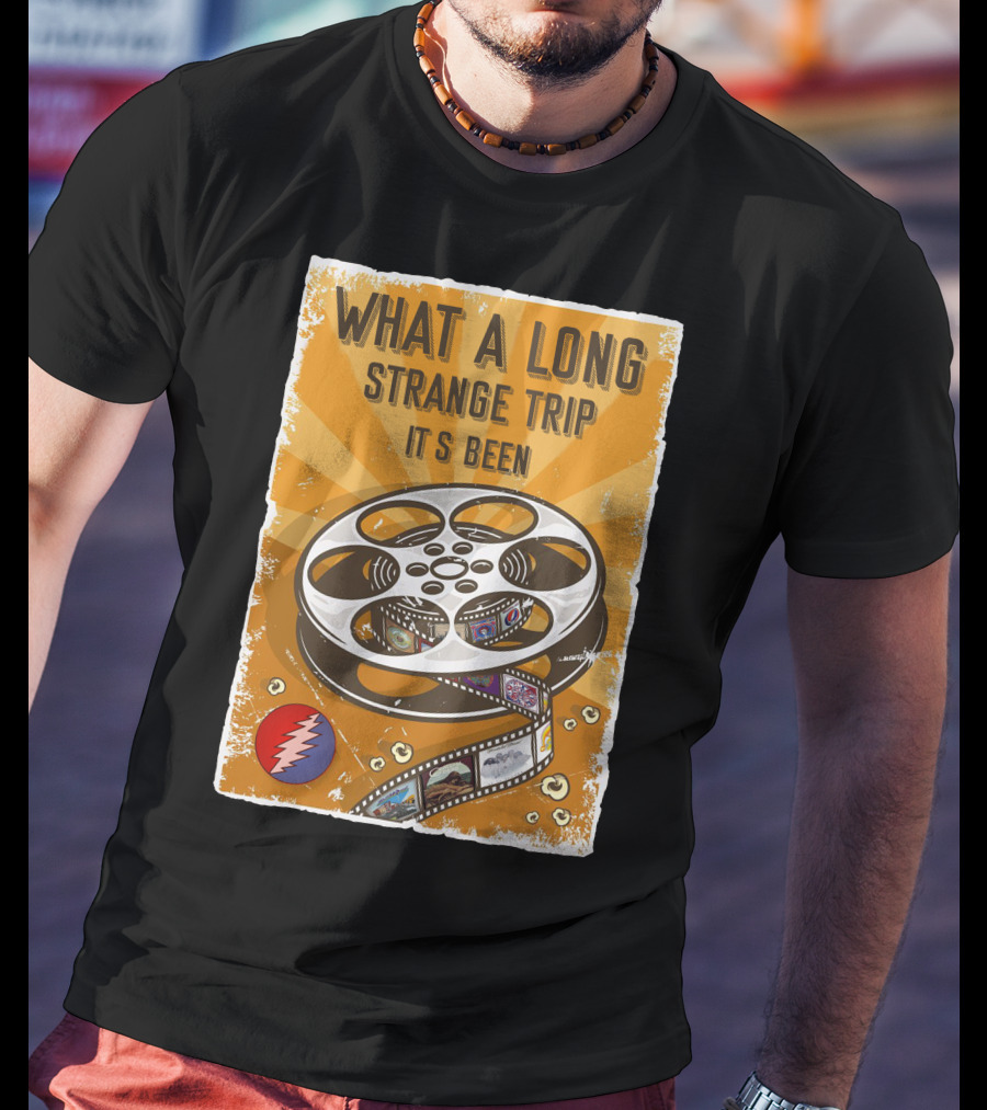 What A Long Strange Trip It's Been Grateful Dead Film Reel T-Shirt
