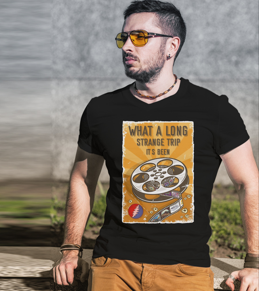 What A Long Strange Trip It's Been Grateful Dead Film Reel T-Shirt
