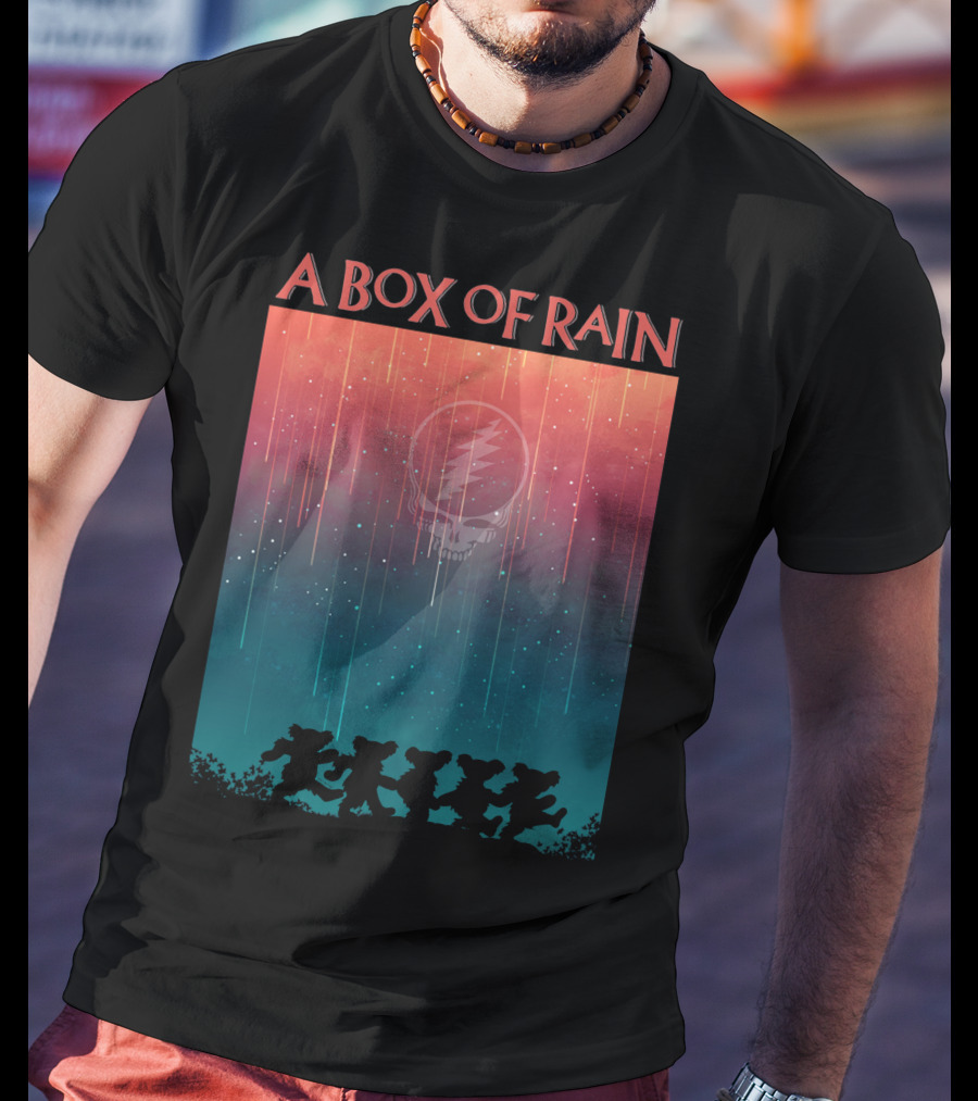 A Box Of Rain Grateful Dead Dancing Bears Steal Your Face T-Shirt