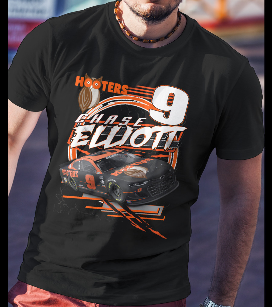Chase Elliott Hooters 9 Nascar Racing Car T-Shirt