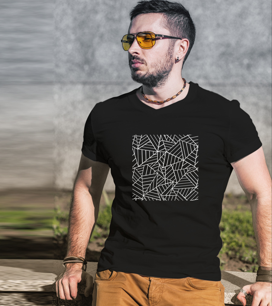 Ab Lines Geometric Pattern New Black 1539638 T-Shirt