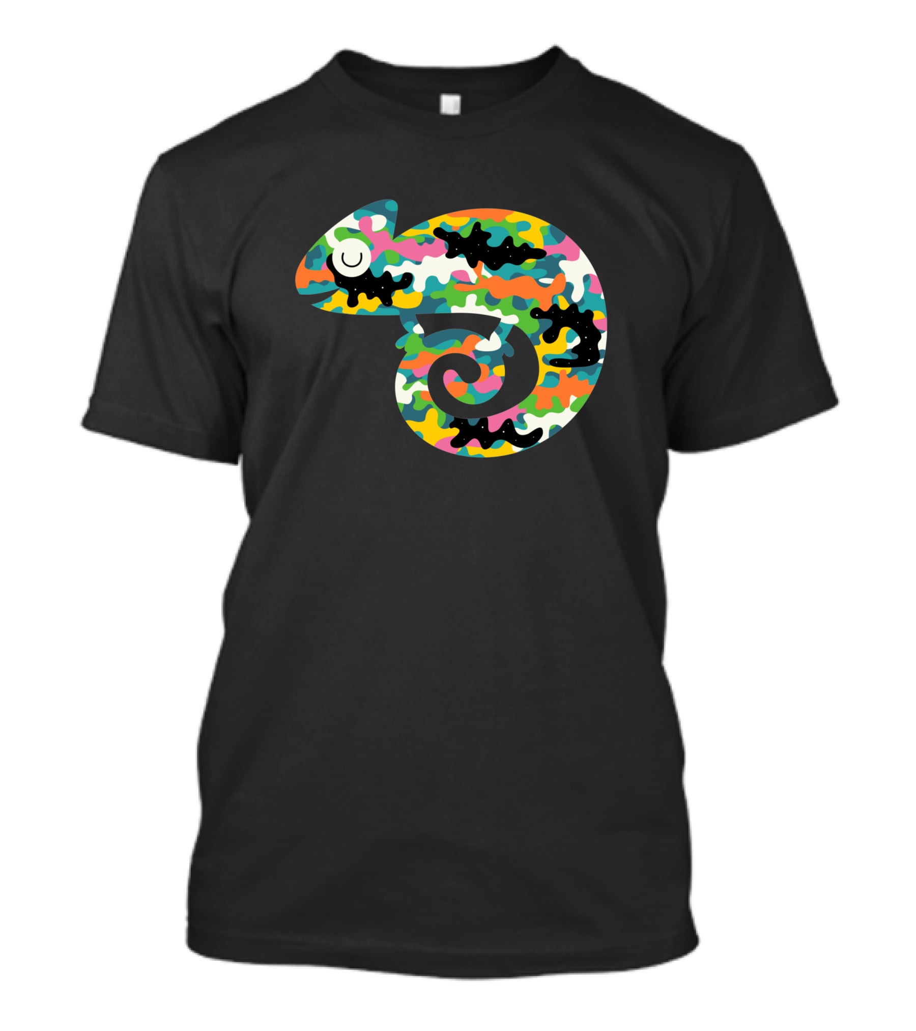 Alive 1371502 Colorful Camouflage Chameleon T-Shirt