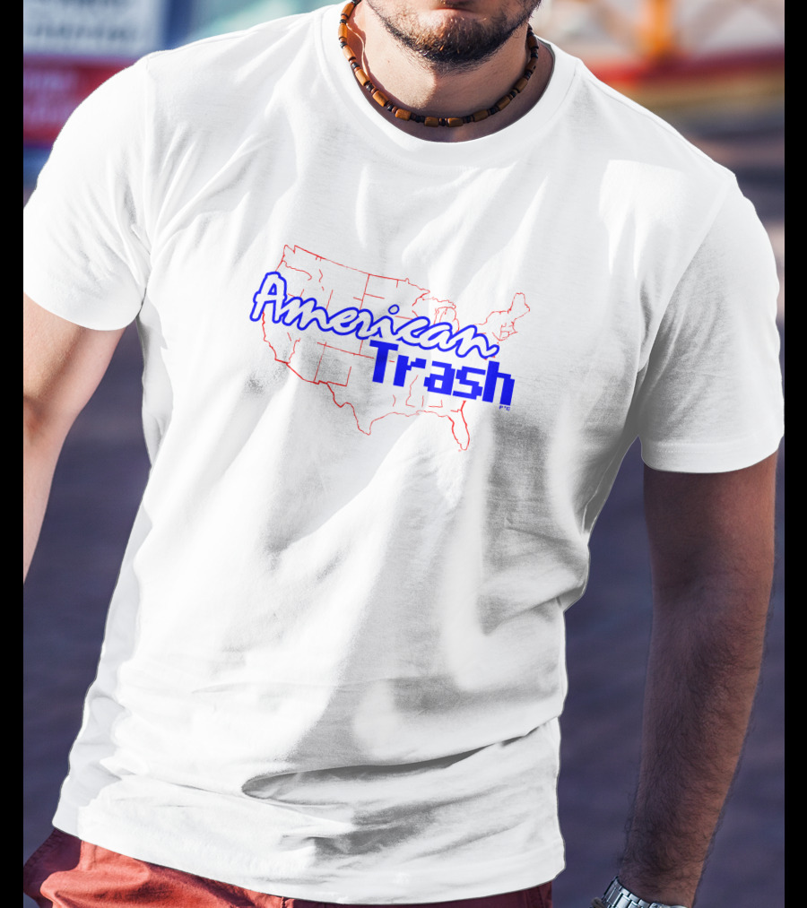 American Trash Map Outline T-Shirt