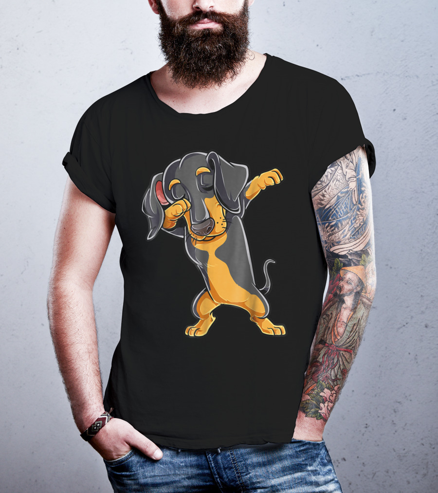 Dabbing Dachshund Puppy Lovers Dab Dance Boys T-Shirt