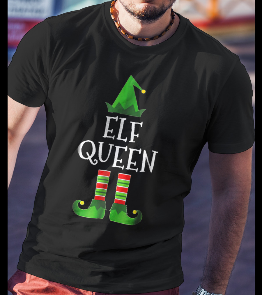 Whimsical Elf Queen Holiday Family Group T-Shirt