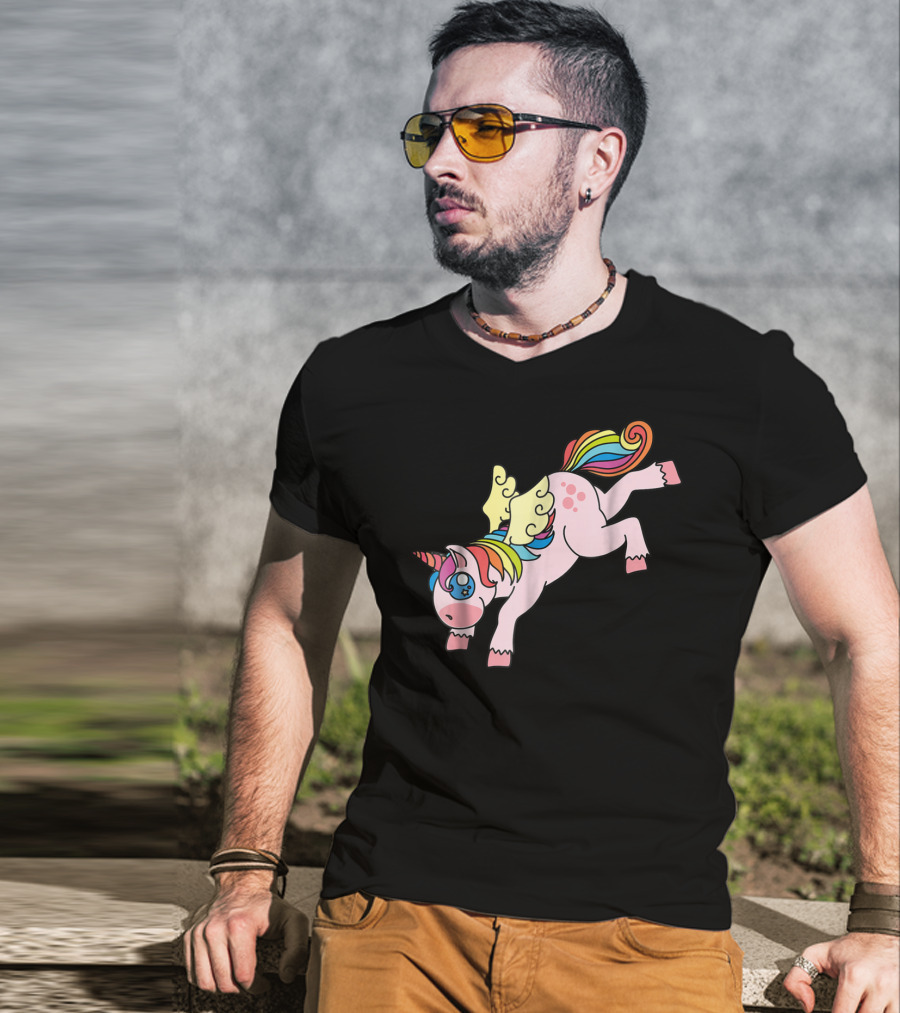 Flying Unicorn Cute And Colorful Rainbow Wings Edition11 T-Shirt