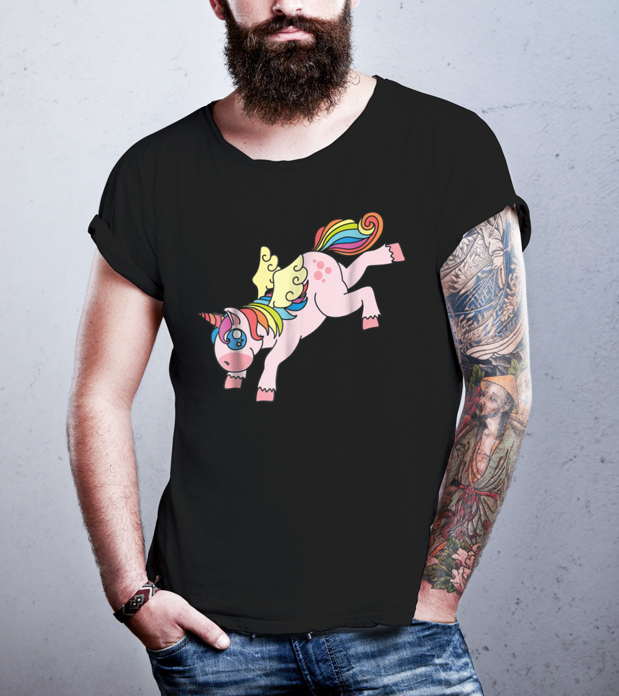 Flying Unicorn Cute And Colorful Rainbow Wings Edition11 T-Shirt