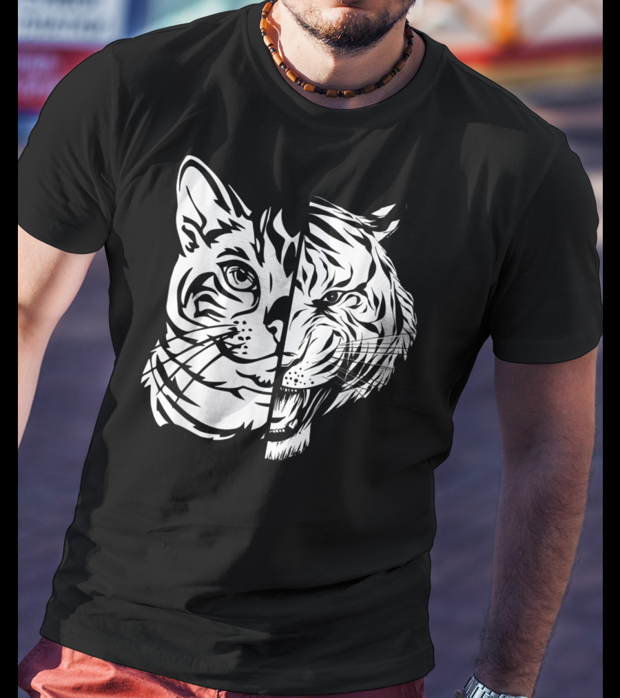 Funny Cat Lover Bengal Cat Shadow Bengal Tiger Fusion T-Shirt