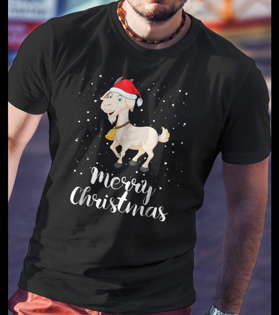 Merry Christmas Goat Funny Matching Family Holiday Group T-Shirt