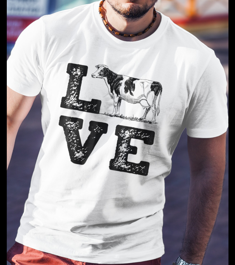 LOVE Cows Cow Lovers Farm Girls Women Farmer T-Shirt