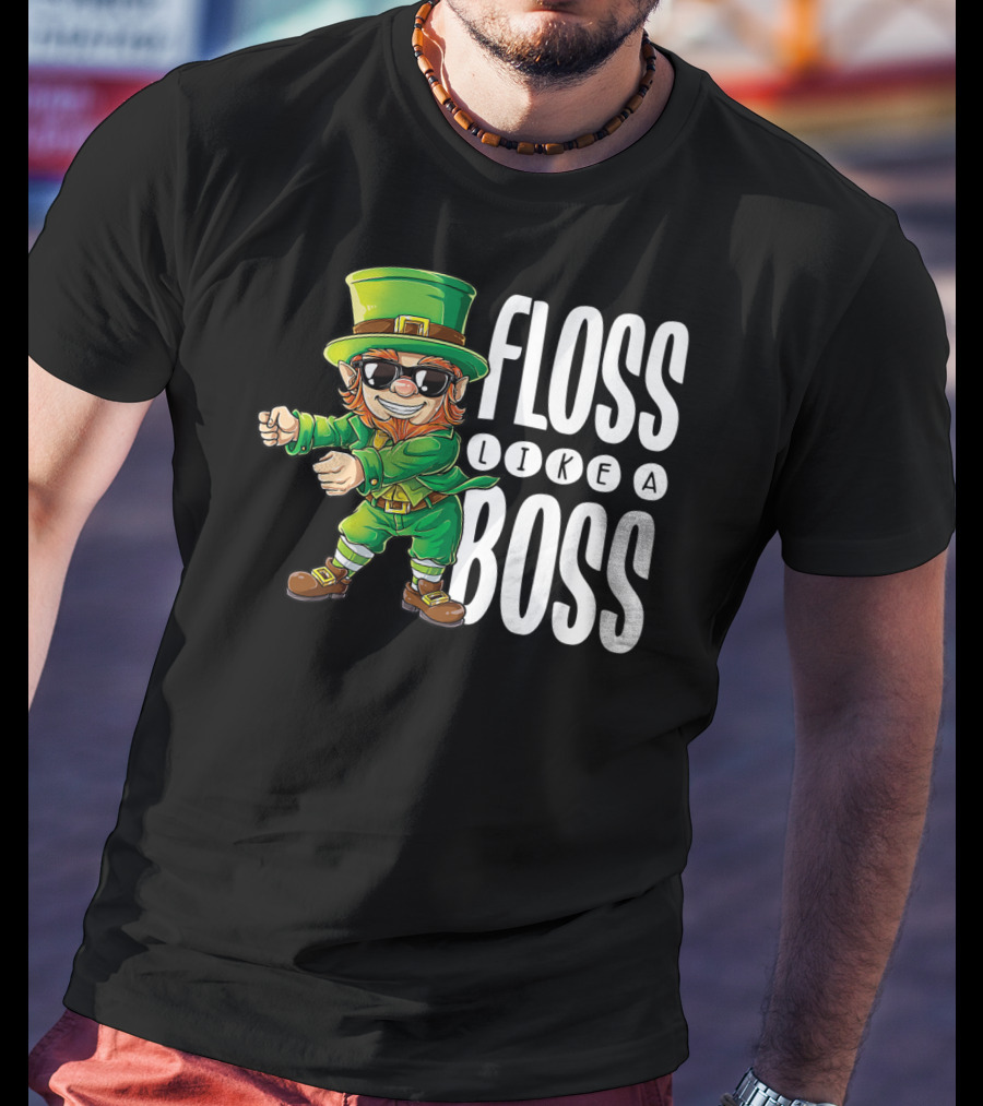 Floss Like A Boss Leprechaun St Patricks Day Boys2 T-Shirt