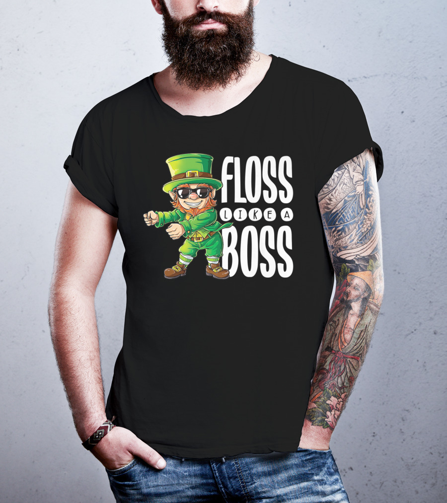 Floss Like A Boss Leprechaun St Patricks Day Boys2 T-Shirt