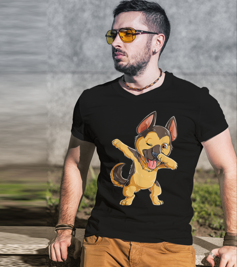 Dabbing German Shepherd Puppy Dance Boys Lover16 T-Shirt