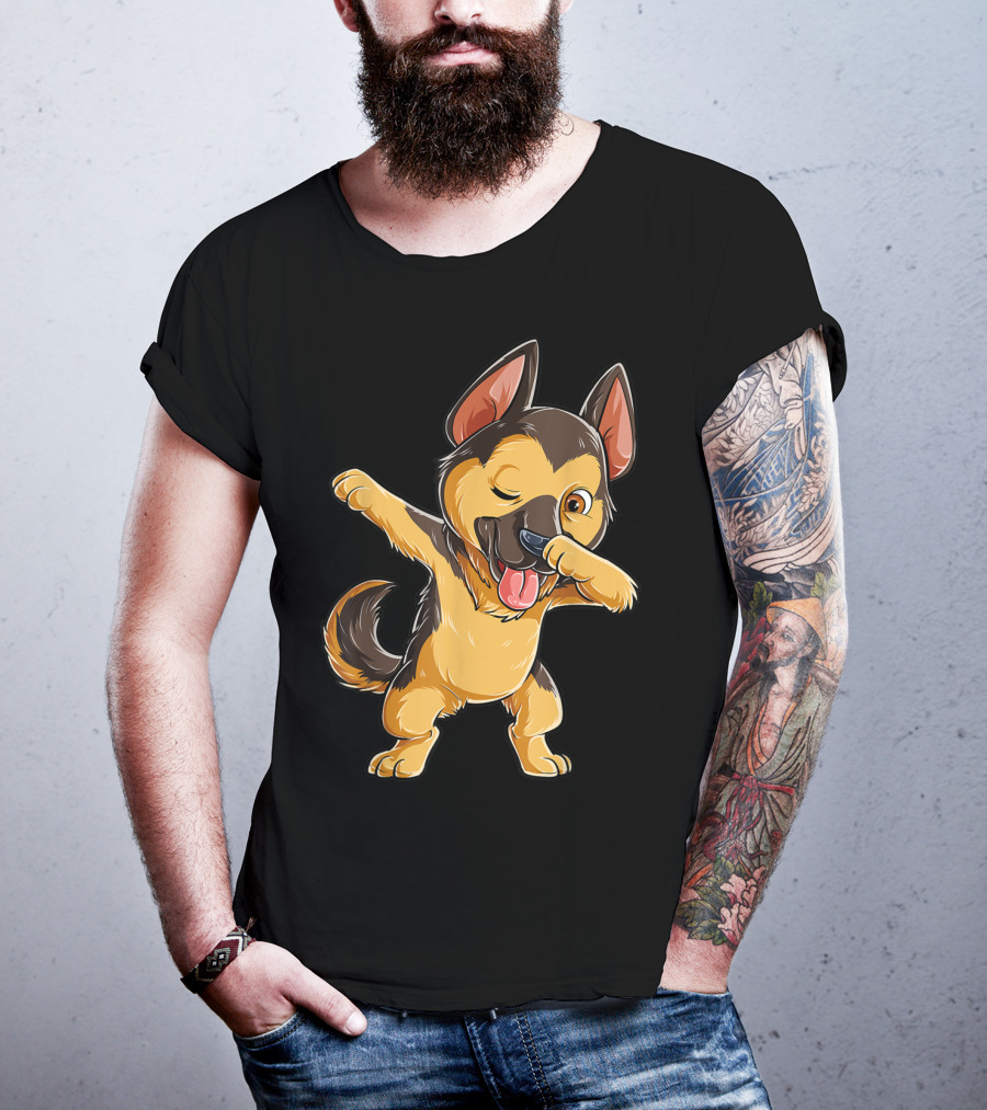 Dabbing German Shepherd Puppy Dance Boys Lover16 T-Shirt