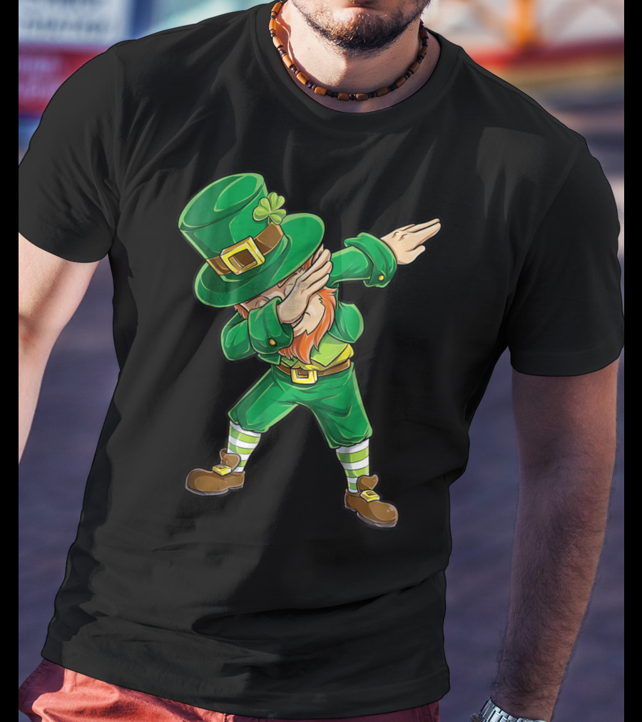 Dabbing Leprechaun St Patricks Day Boys Dab20 Dance Pose T-Shirt