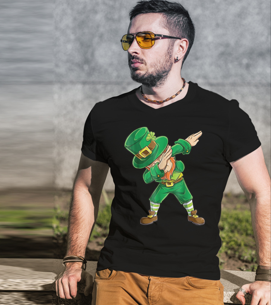 Dabbing Leprechaun St Patricks Day Boys Dab20 Dance Pose T-Shirt