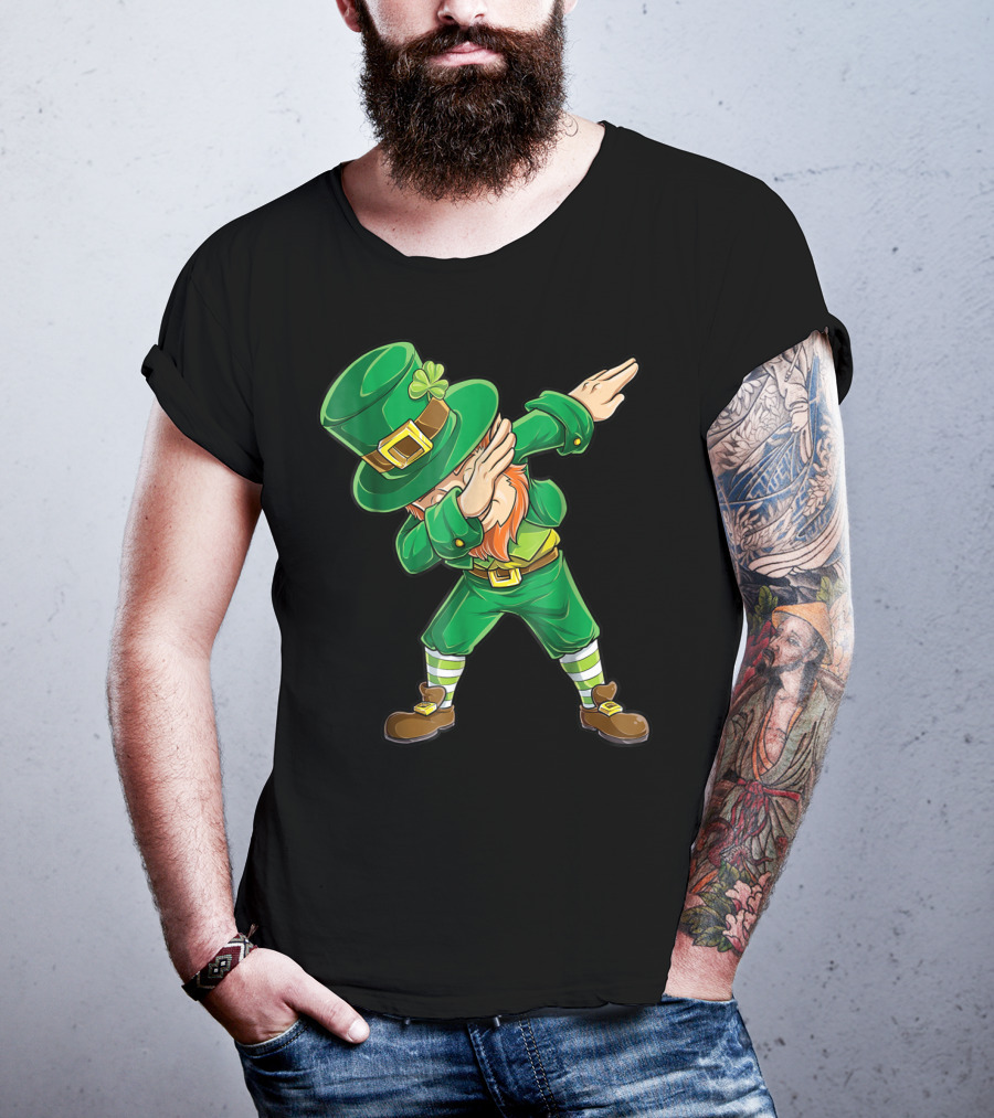 Dabbing Leprechaun St Patricks Day Boys Dab20 Dance Pose T-Shirt
