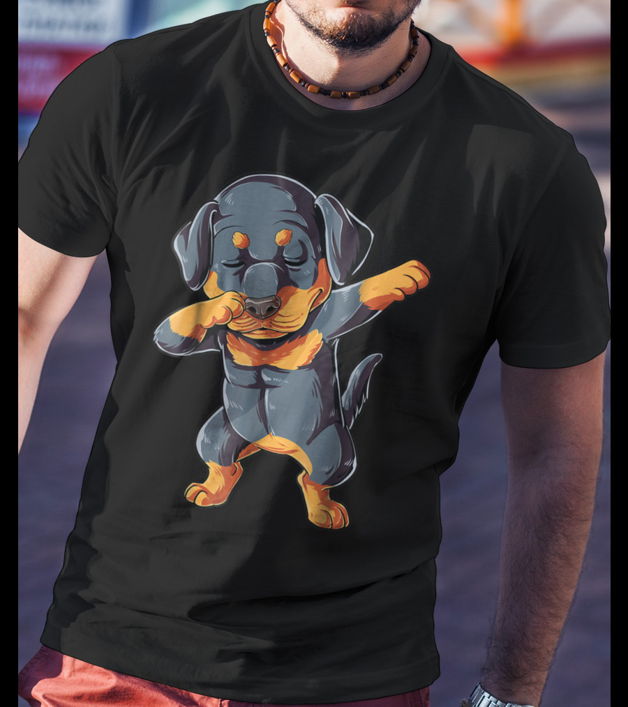Rottweiler Dab Dance Puppy Kids Boys Lovers 13 T-Shirt