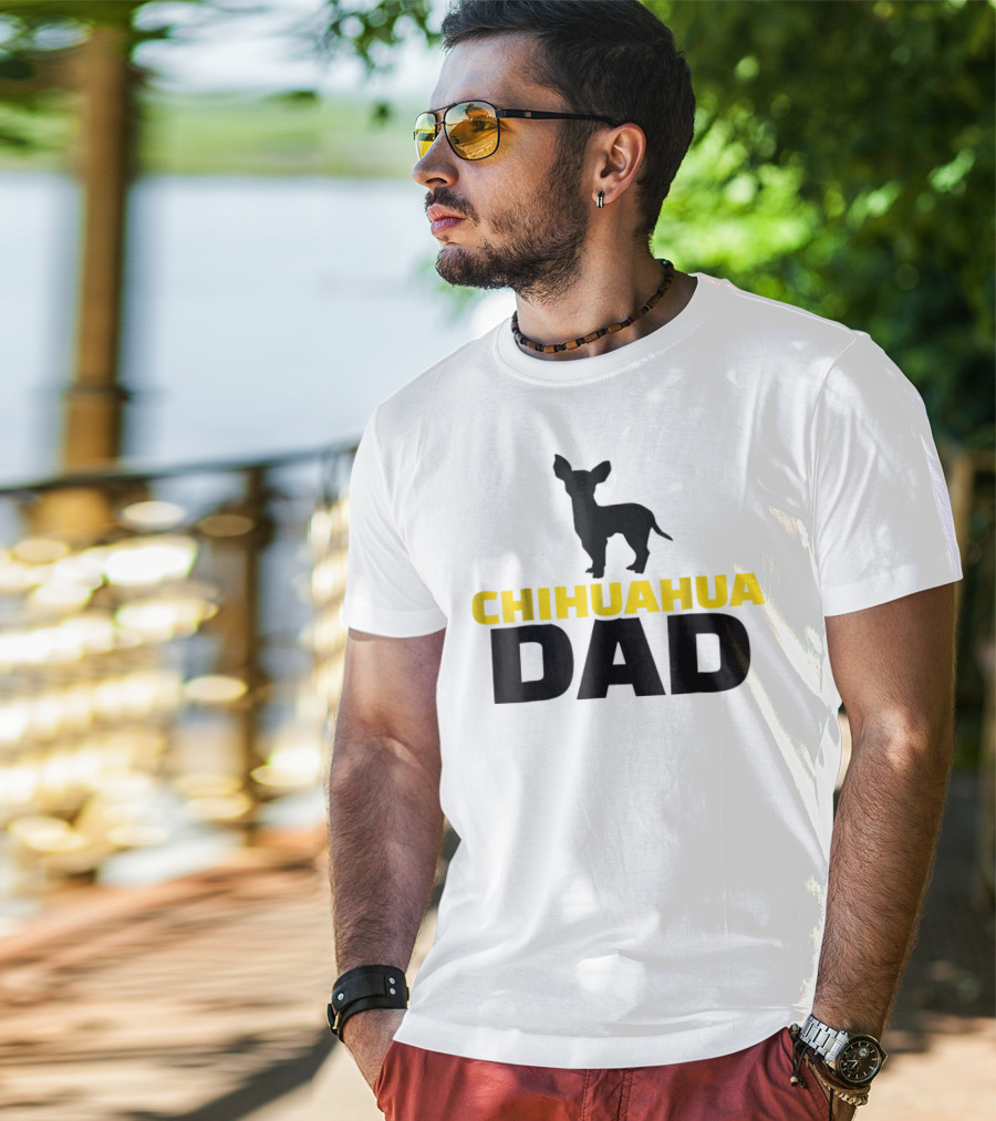 Chihuahua Dad Silhouette T-Shirt