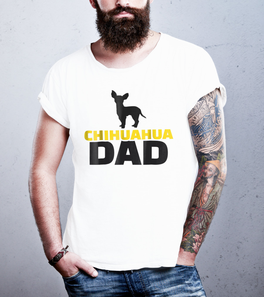 Chihuahua Dad Silhouette T-Shirt