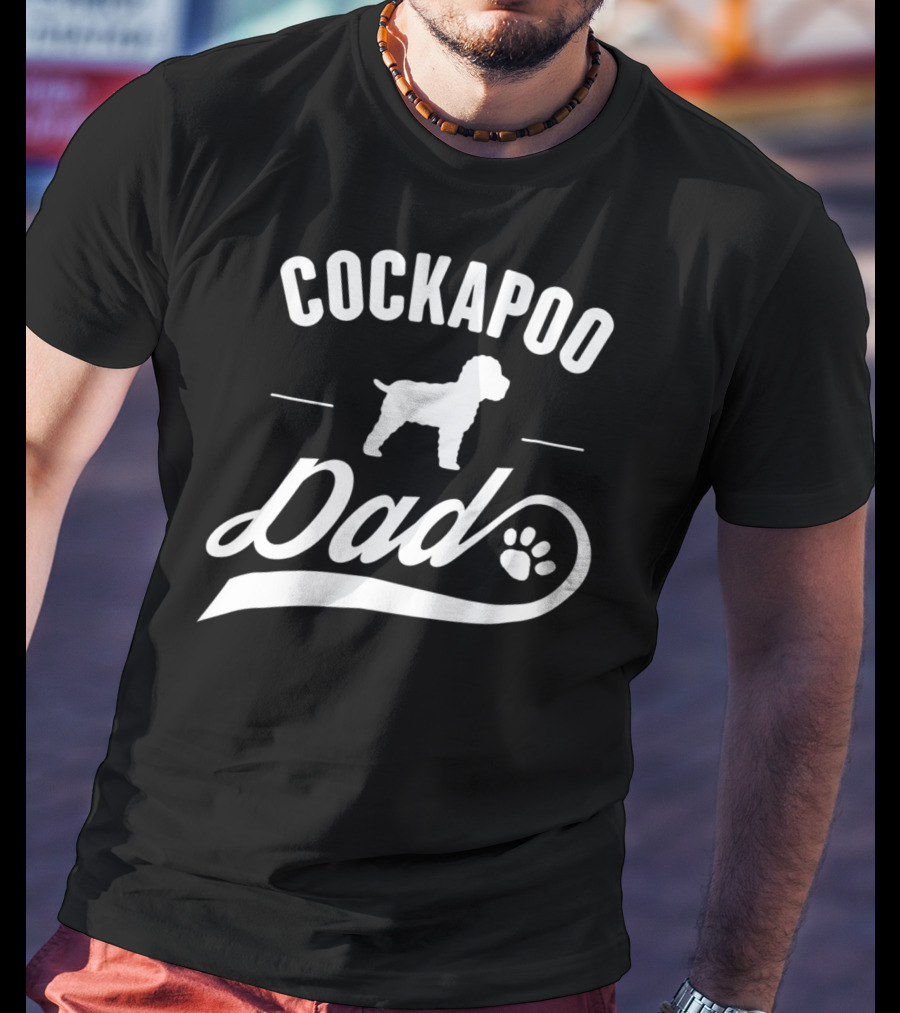 Cockapoo Dog Dad Lover Owner Paw T-Shirt