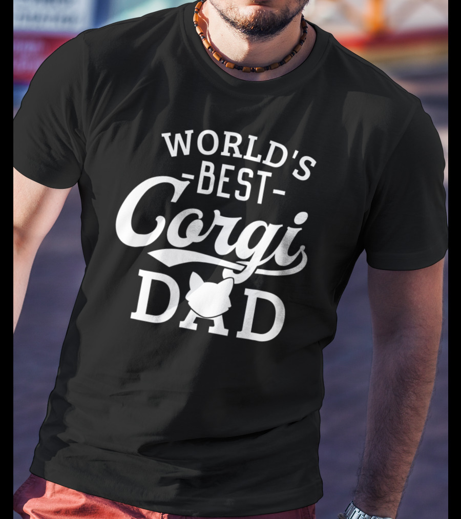 World's Best Corgi Dad Funny T-Shirt