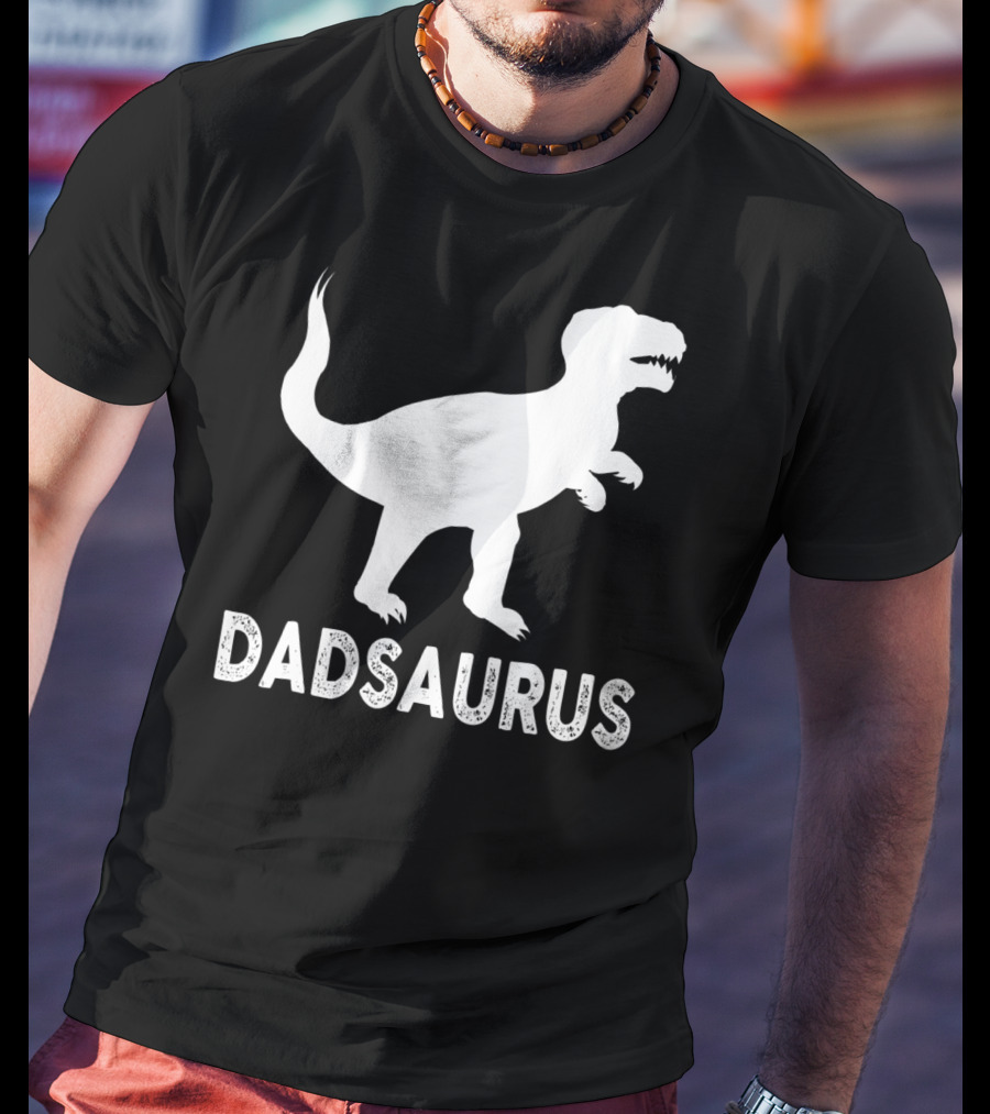 Dadsaurus Dad Dinosaur Men Daddy65 T-Rex T-Shirt