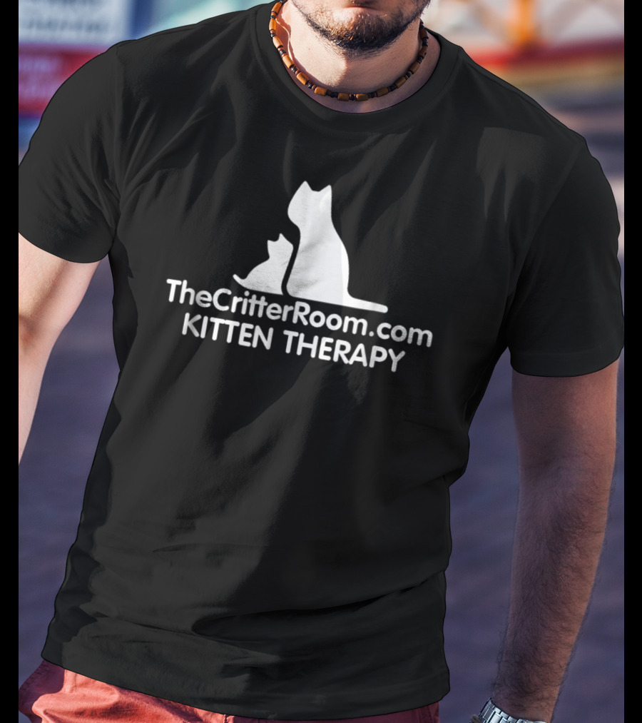 TheCritterRoom.com Kitten Therapy Foster Dad Johns Cam T-Shirt