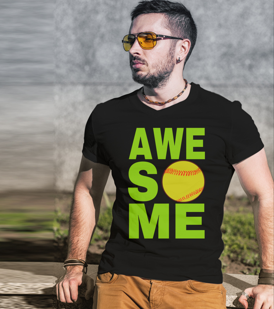 AWESOME Funny Softball Cute Love Player Tee60 T-Shirt