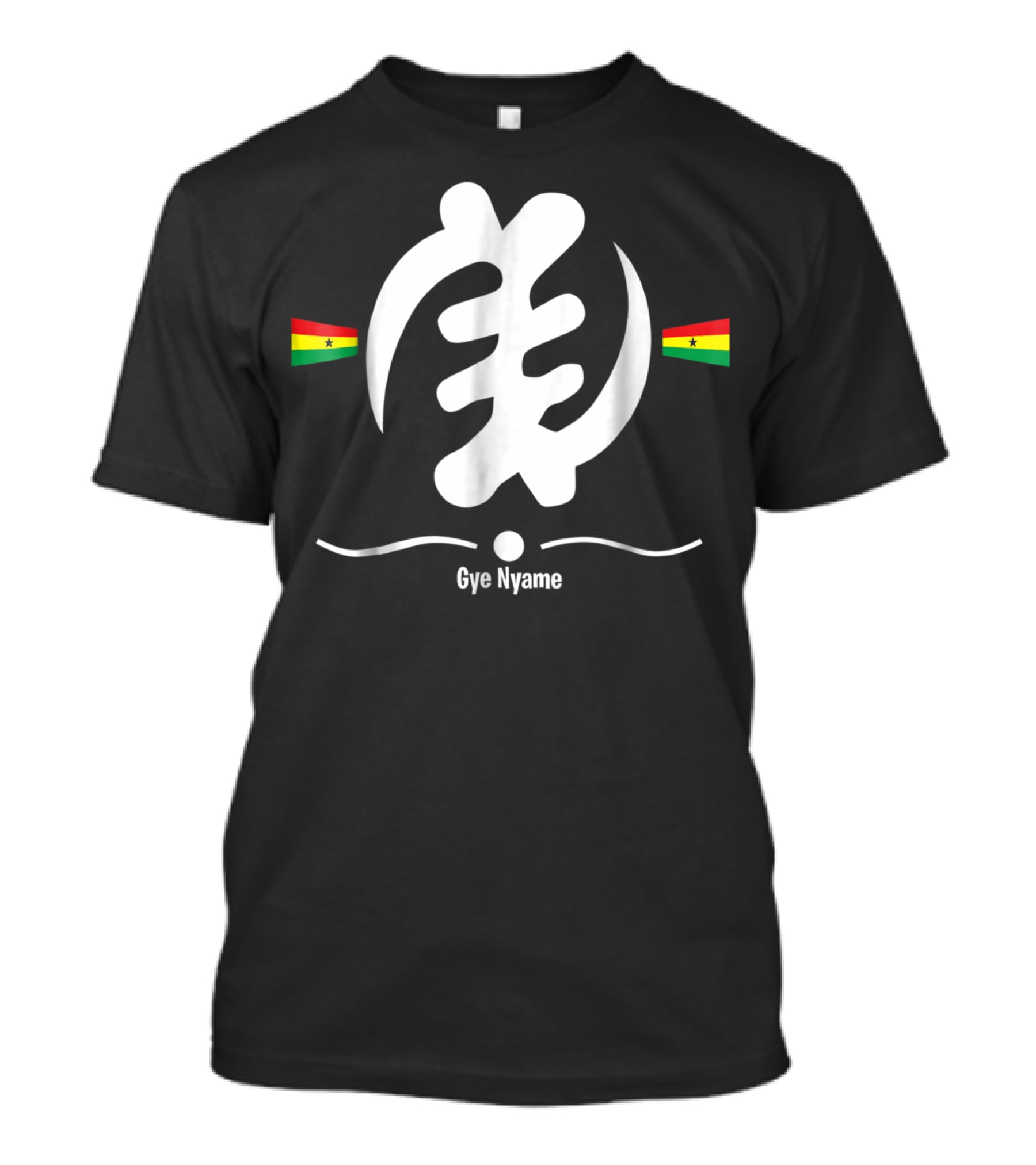 Ghana Flag Gye Nyame Adinkra Symbol Dad Kid93 T-Shirt