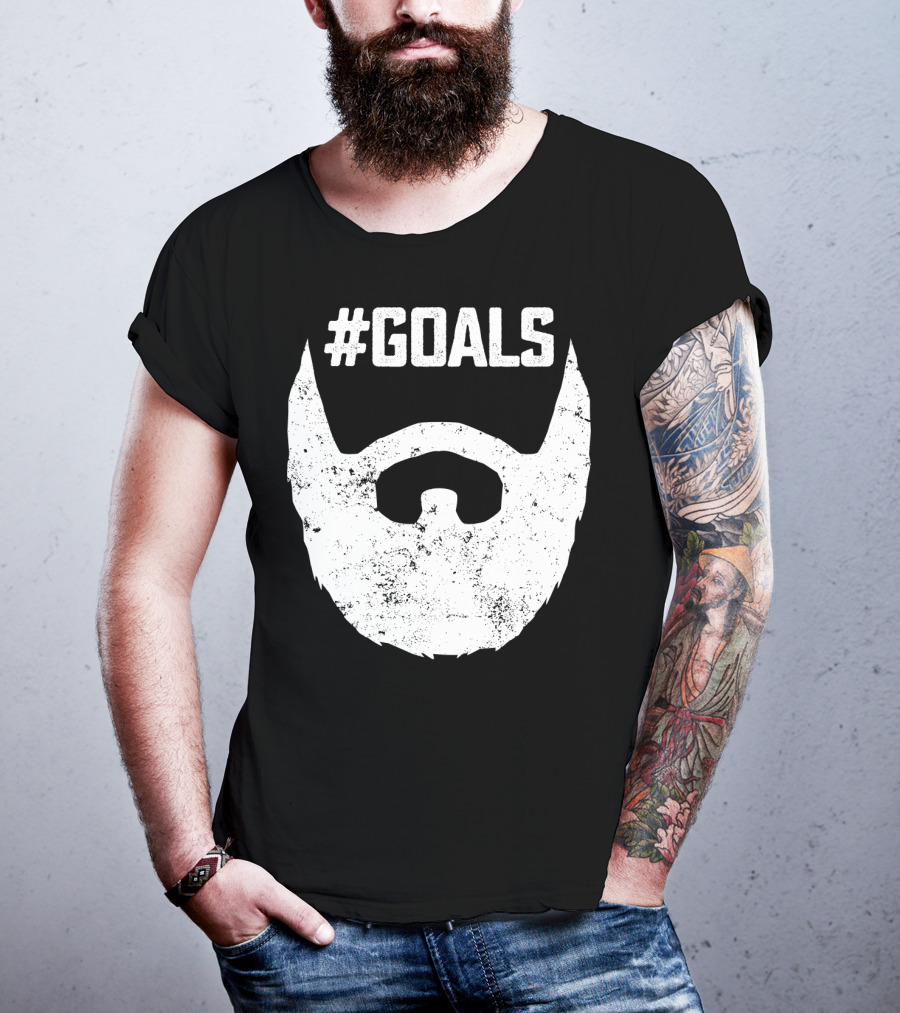 Goals Beard For Bearded Dad Husband T-Shirt