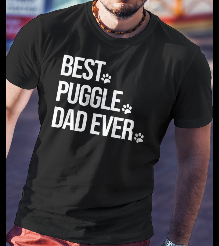 Best Puggle Dad Ever Paws T-Shirt