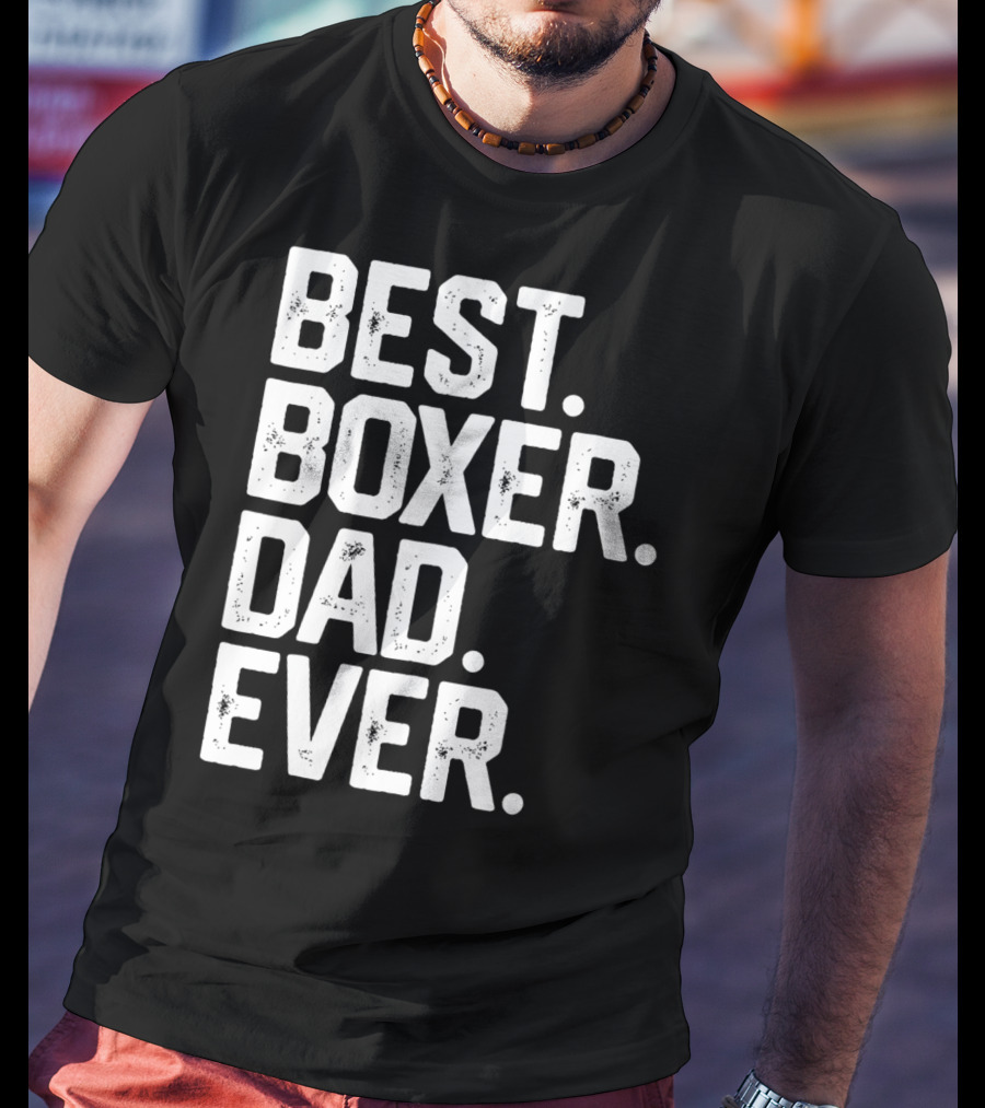 Best Boxer Dad Ever Mens Funny Dog Love Christmas22 T-Shirt