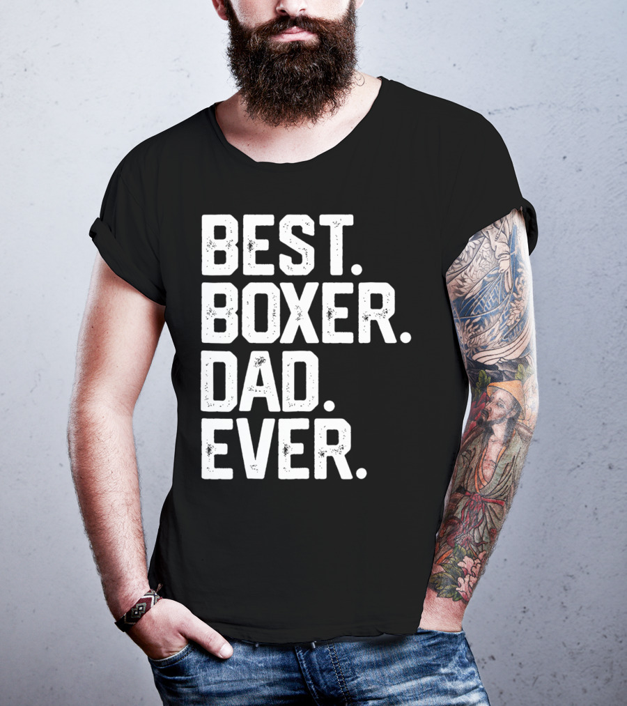 Best Boxer Dad Ever Mens Funny Dog Love Christmas22 T-Shirt