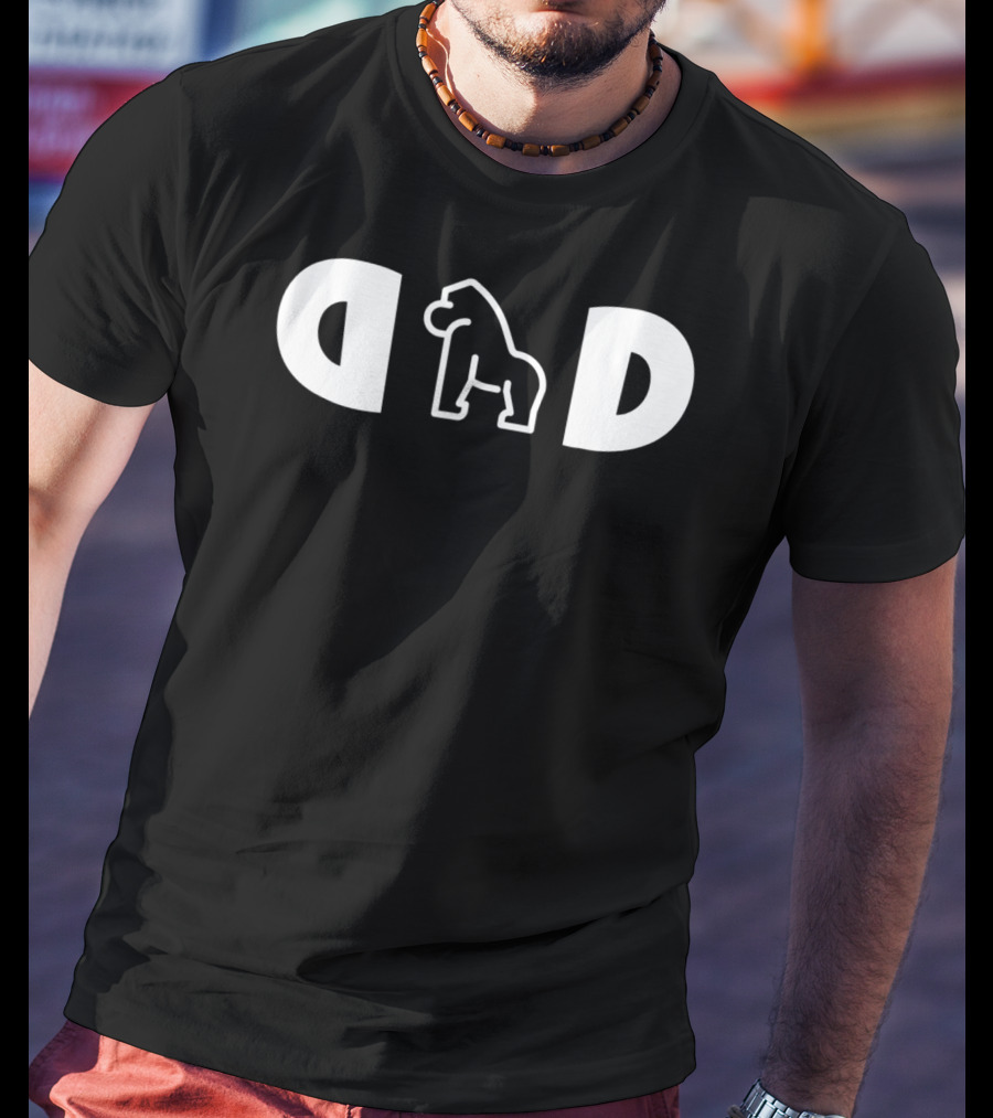 Mens Gorilla Dad Funny Husband T-Shirt