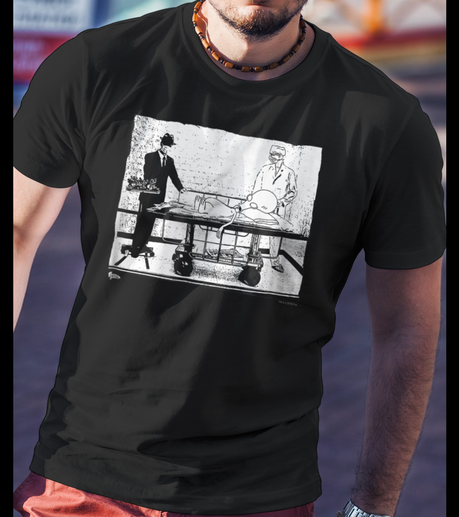 American Dad Autopsy55 Surreal Cartoon Forensic Examination Scene T-Shirt