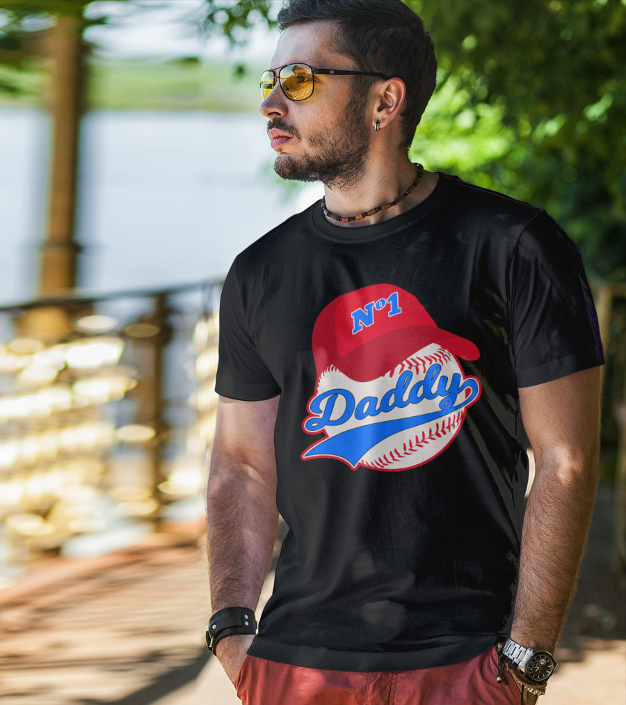 No 1 Daddy Baseball Cap T-Shirt