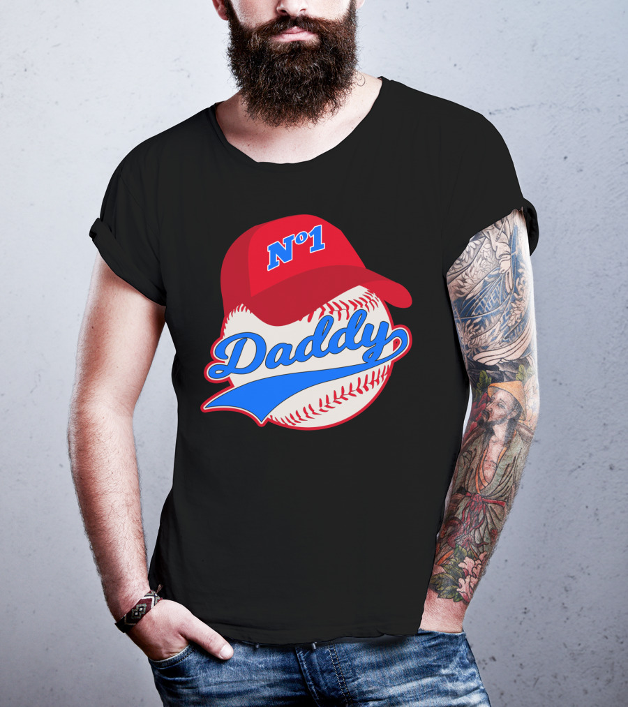 No 1 Daddy Baseball Cap T-Shirt