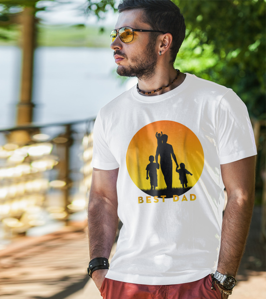 BEST BEST DAD Of 3 Kids Cool T-Shirt