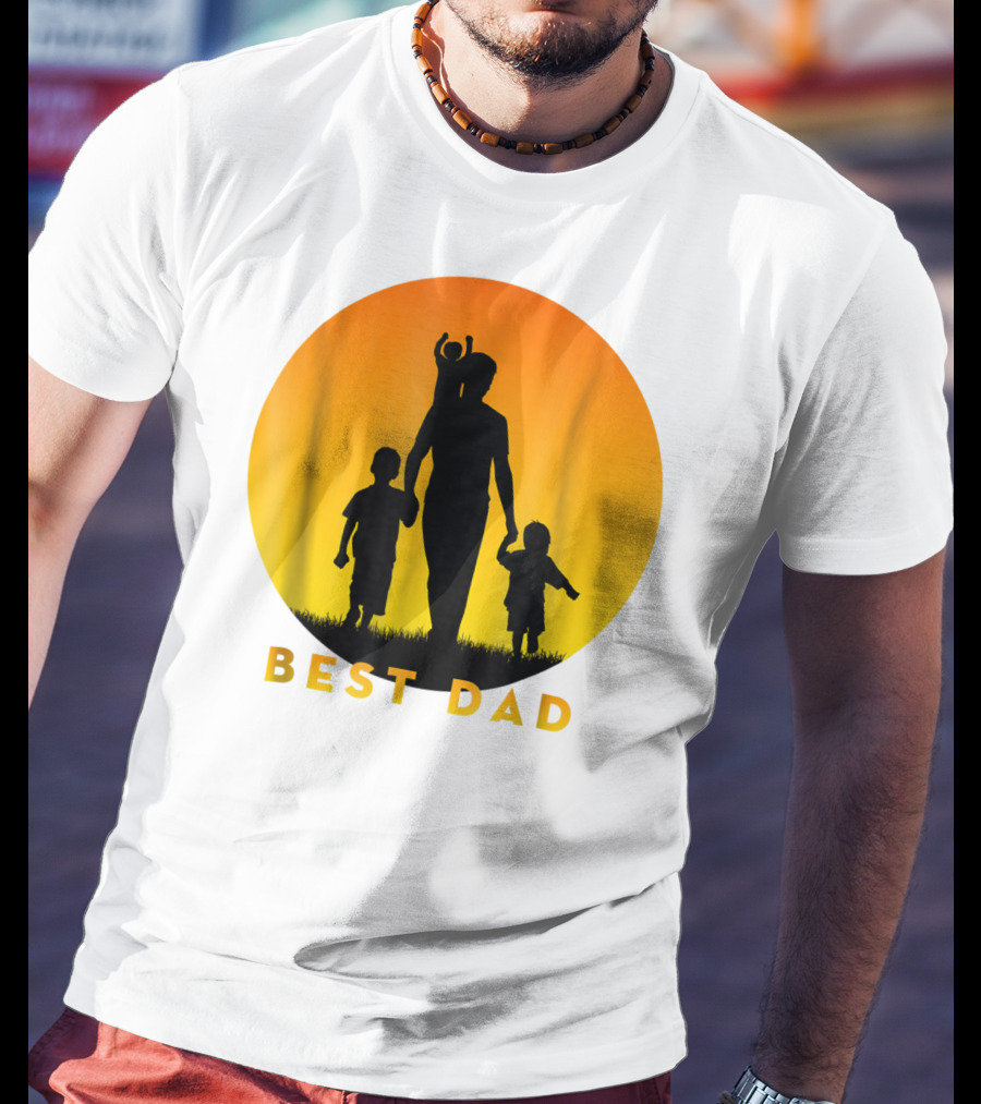 BEST BEST DAD Of 3 Kids Cool T-Shirt