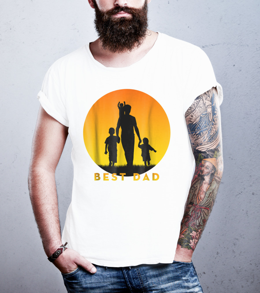BEST BEST DAD Of 3 Kids Cool T-Shirt