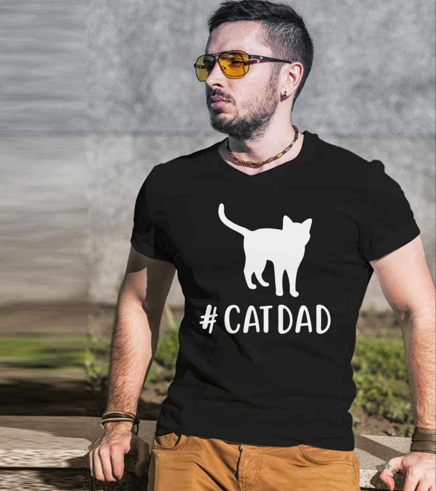 CatDad Family Cat Lover Awesome T-Shirt