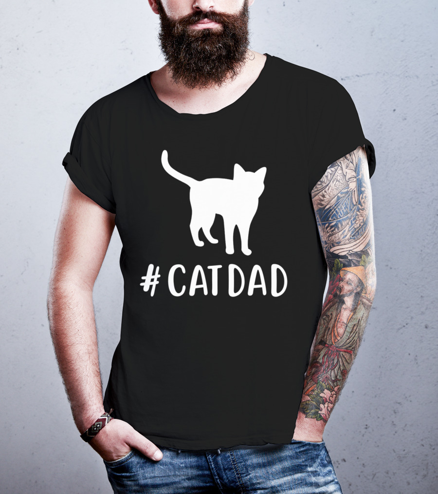 CatDad Family Cat Lover Awesome T-Shirt
