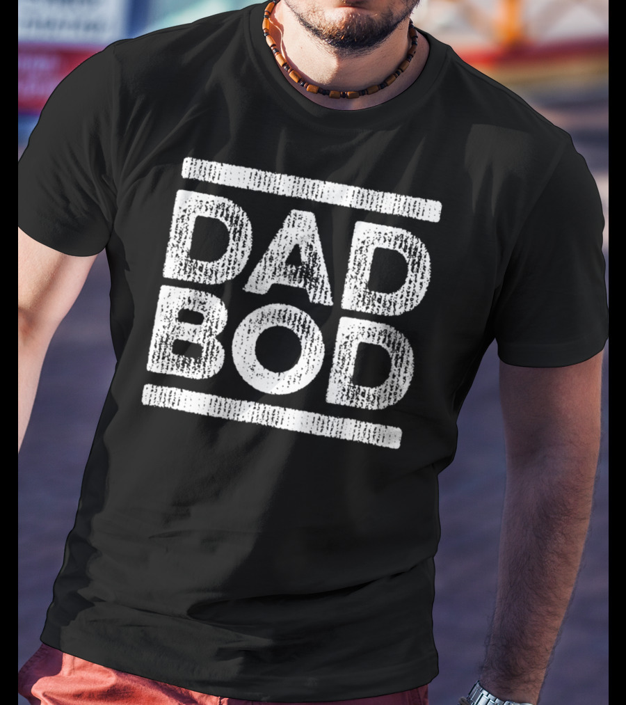Dad Bod Faded Stripe Vintage 80s Gold31 T-Shirt