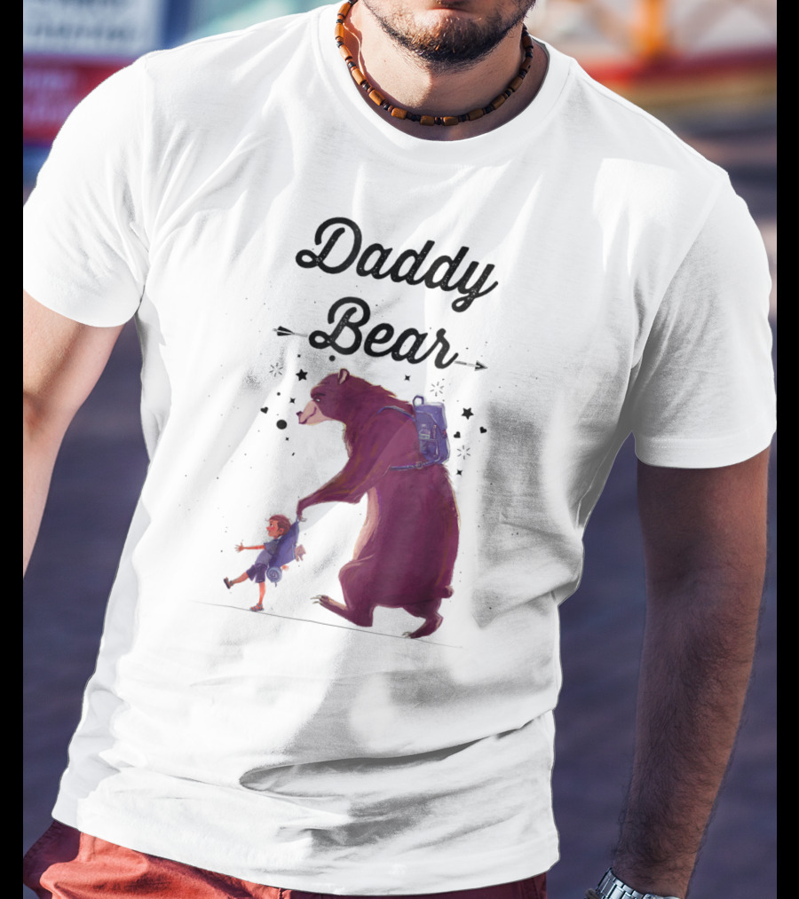 Daddy Bear Camping Papa Mens Dad Father T-Shirt