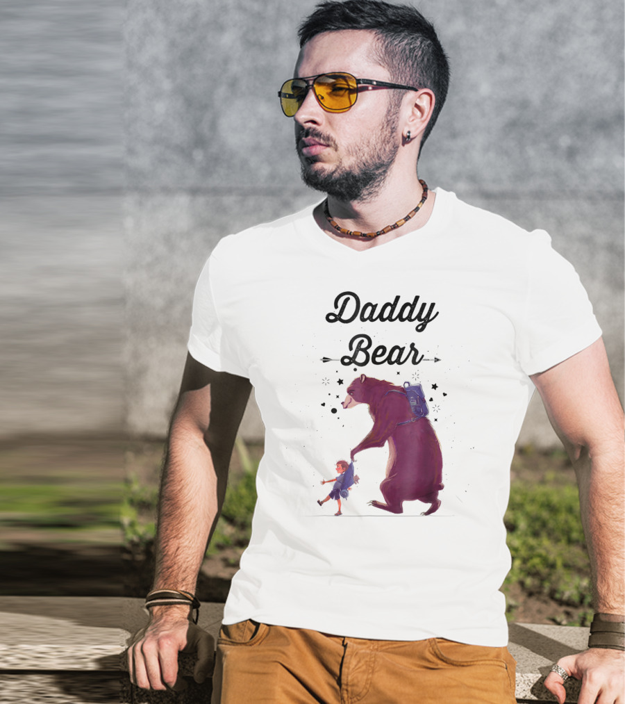 Daddy Bear Camping Papa Mens Dad Father T-Shirt