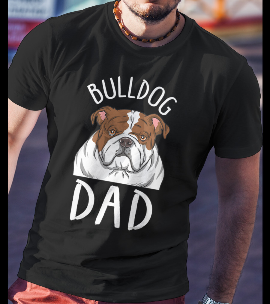 Bulldog Dad Mens Bulldog T-Shirt