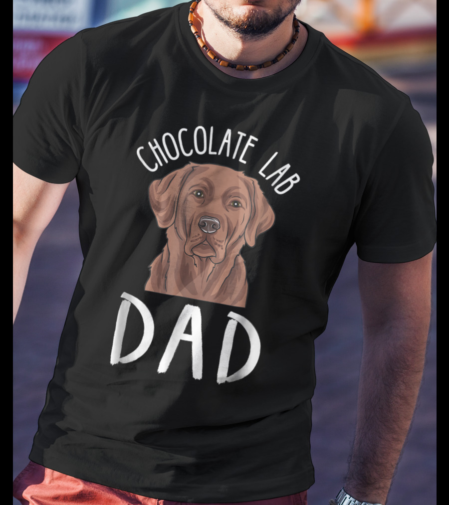 Chocolate Lab Dad T-Shirt