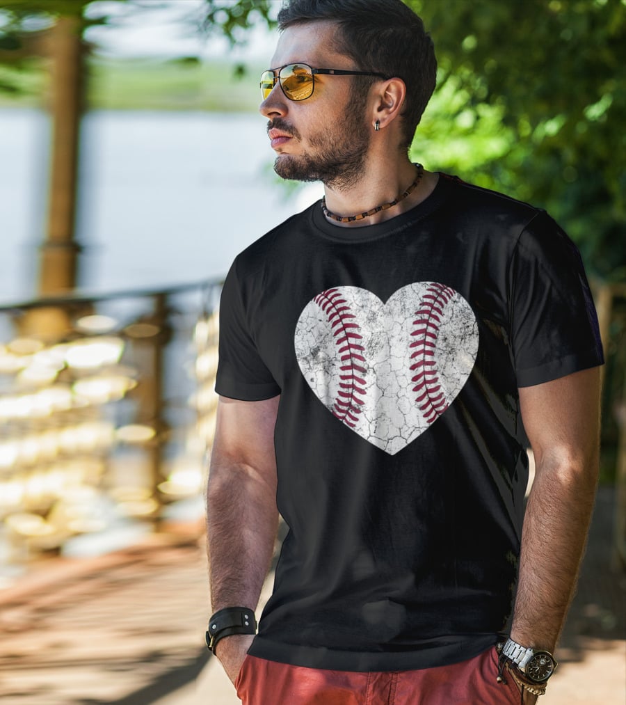 Baseball Heart Softball Love Fun T-Shirt